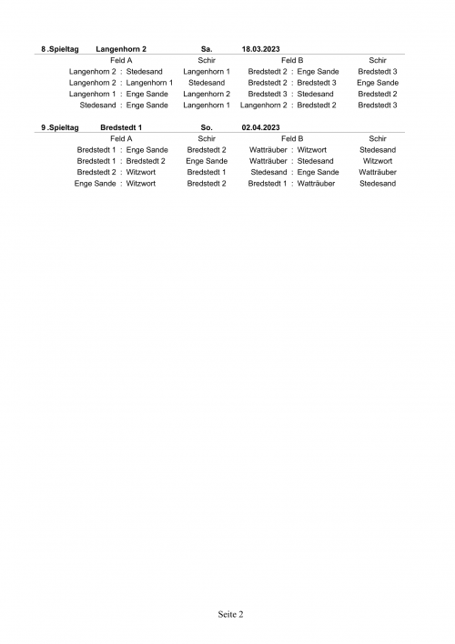 Volleyball-Spielplan Bezirksklasse, Seite 2 (größere Ansicht)